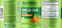 Label for Omega + DHA Gummies Lemon & Orange Flavors