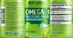 Label for Omega-3 Triglyceride Fish Oil 1100 mg