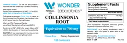 Label for Collinsonia Root