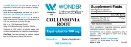 Label for Collinsonia Root