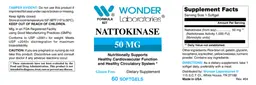 Label for Nattokinase 50 mg