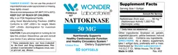 Label for Nattokinase 50 mg