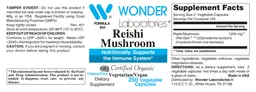 Label for Reishi Mushroom