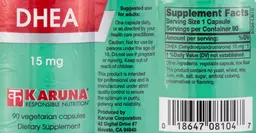 Label for DHEA 15 mg