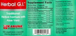 Label for Herbal G.I.