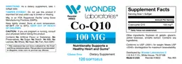 Label for Co-Q10 100 mg