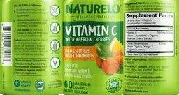 Label for Vitamin C with Acerola Cherries
