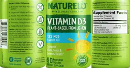 Label for Vitamin D3 125 mcg (5000 IU)