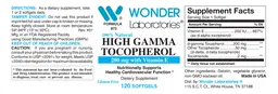 Label for High Gamma Tocopherol 200 mg