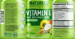Label for Vitamin E 180 mg
