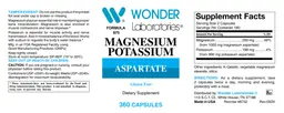Label for Magnesium Potassium Aspartate