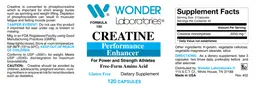 Label for Creatine