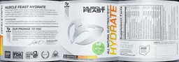 Label for All Natural Electrolytes++ Hydrate Peach Mango