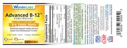 Label for Advanced B-12 Sublingual