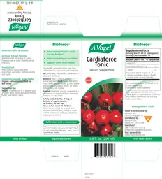 Label for A.Vogel Cardiaforce Tonic