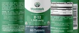 Label for B-12 1,000 mcg