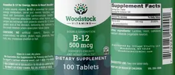Label for B-12 500 mcg