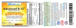 Label for Advanced B-12 Sublingual