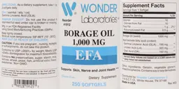 Label for Borage Oil 1,000 mg EFA