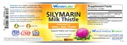 Label for Silymarin Milk Thistle