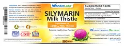 Label for Silymarin Milk Thistle