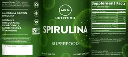 Label for Spirulina