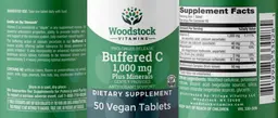 Label for Buffered C 1,000 mg Plus Minerals