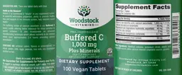 Label for Buffered C 1,000 mg Plus Minerals