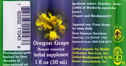 Label for Oregon Grape
