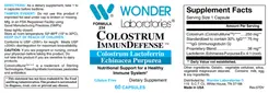 Label for Colostrum ImmunDefense
