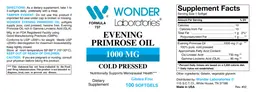 Label for Evening Primrose Oil 1000 mg