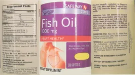 Label for Fish Oil 1000 mg