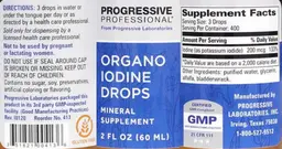 Label for Organo Iodine Drops