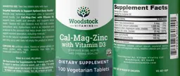Label for Cal-Mag-Zinc with Vitamin D3