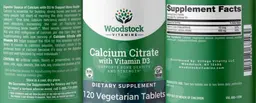Label for Calcium Citrate with Vitamin D3