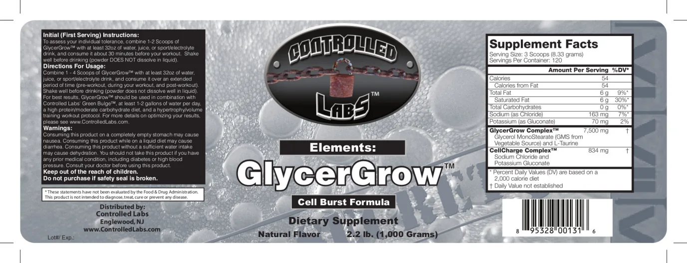 Label for GlycerGrow