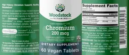 Label for Chromium 200 mcg