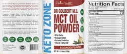Label for MCT Oil Powder Eggnog Flavor