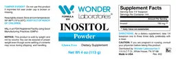 Label for Inositol Powder