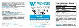 Label for No-Flush Niacin 500 mg