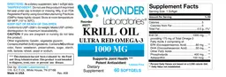 Label for Krill Oil Ultra Red Omega-3 1000 mg