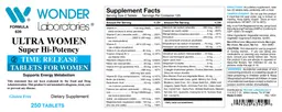 Label for Ultra Women Super Hi-Potency