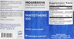 Label for Pantothenic 500