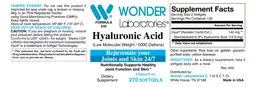 Label for Hyaluronic Acid