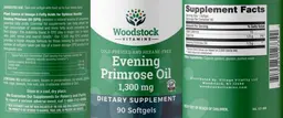 Label for Evening Primrose Oil 1,300 mg