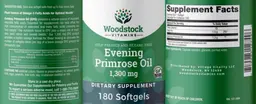 Label for Evening Primrose Oil 1,300 mg