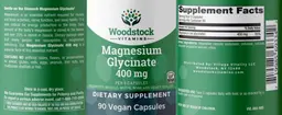 Label for Magnesium Glycinate 400 mg