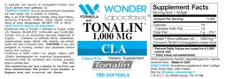 Label for Tonalin 1,000 mg