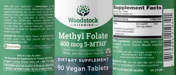 Label for Methyl Folate 400 mcg 5-MTHF