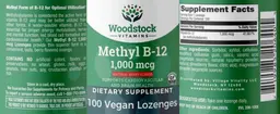 Label for Methyl B-12 1,000 mcg Natural Berry Flavor